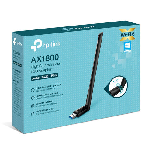 ADAPTADOR | TP LINK | ARCHER TX35U PLUS | USB INALÁMBRICO DE ALTA GANANCIA AX1800 ADAPTADOR | TP LINK | ARCHER TX35U PLUS | USB INALÁMBRICO DE ALTA GANANCIA AX1800